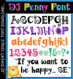 DJ Penny is a bold, playful font with hand drawn lettering by DJ Inkers