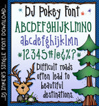 DJ Pokey font is a fun, sharp looking font for typing up a smile by DJ Inkers