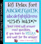 Relax, you found a lovely brush lettering font by DJ Inkers