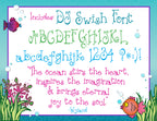 DJ Swish is a swirly font for fun and fish by DJ Inkers