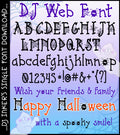 A spooky, fun spiderweb font for Halloween by DJ Inkers