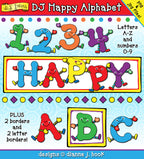 Cute clip art alphabet people and number people for kids, teachers and smiles by DJ Inkers