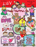 Love Kids Crayon Clip Art for Valentine's Day by DJ Inkers