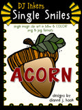 Acorn Clip Art - Single Smiles Image Download