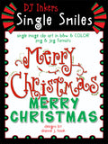 Merry Christmas - Single Smiles Clip Art Image