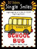 School Bus - Single Smiles Clip Art Image