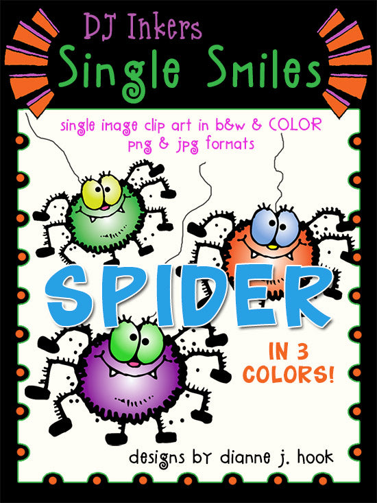 Spider Clip Art - Single Smiles Image Download