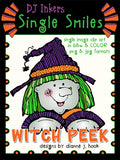 Witch Peek Clip Art - Single Smiles Image Download