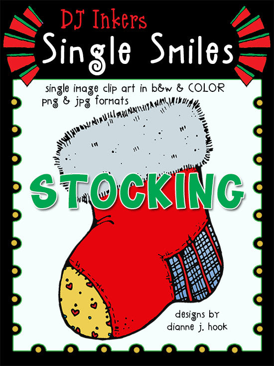 Stocking Clip Art - Single Smiles Image Download