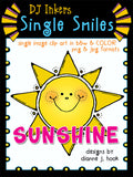 Cute smiling sunshine clip art for kids and creators by DJ Inkers