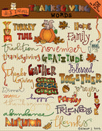 Thanksgiving words and clip art sayings by DJ Inkers