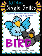 clip art bird in 2 colors by DJ Inkers