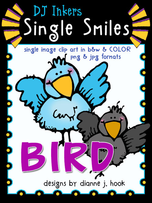clip art bird in 2 colors by DJ Inkers