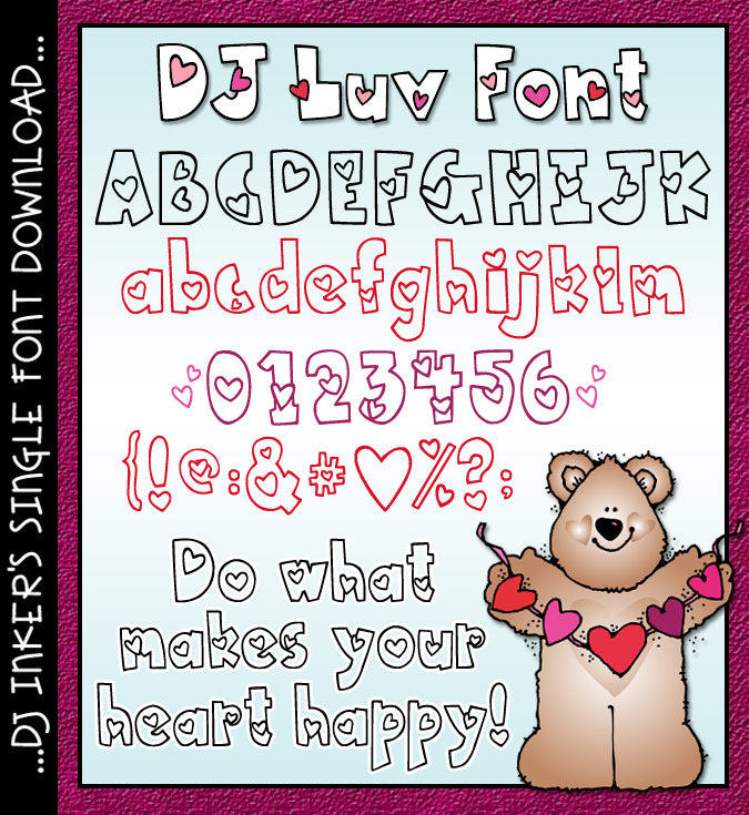 DJ Sweetheart Fonts - Love & Heart Lettering Collection