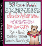 DJ Luv Font - Heart Lettering for Valentine's Day by DJ Inkers