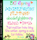 DJ Spring font flower lettering by DJ Inkers