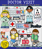 Doctor Visit & Medical Clip Art for Kids, Nurses and Clinics by DJ Inkers