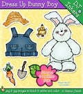 Dress-Up Bunny Boy clip art and printable activity by DJ Inkers