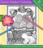 Easter Basket Coloring Page Download