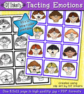 Emotions Chart for Nonverbal Communication, Digital or Printable Tacting Cards by DJ Inkers