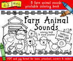Farm Animal Sound book for preK and early education by DJ Inkers