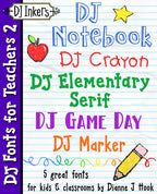 5 great fonts for teachers and schools by DJ Inkers