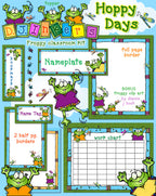 Frog Happy Days classroom theme borders and printables by DJ Inkers