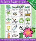Go Green Scavenger Hunt for Earth Day and conservation by DJ Inkers
