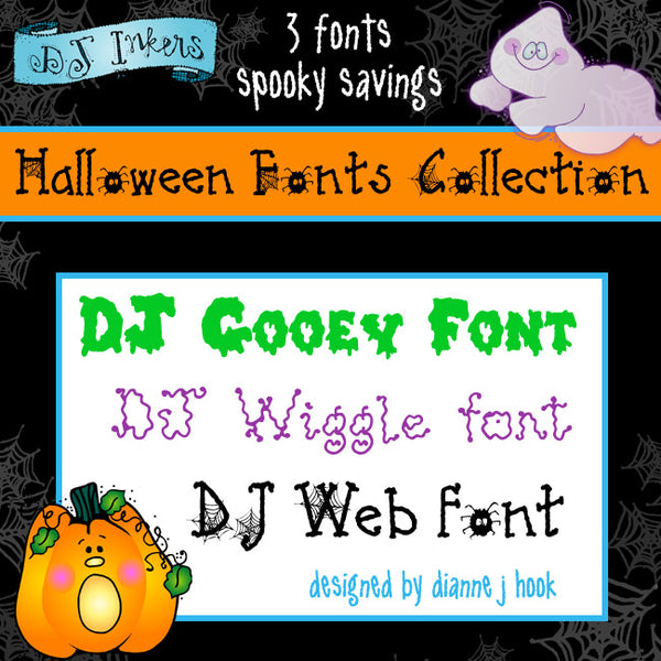 Spooky fun Halloween fonts with creative lettering by DJ Inkers