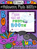 Halloween Photo Booth printable photo props and sign by DJ Inkers