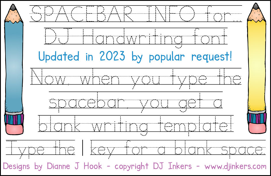 DJ Fonts for Preschool and Kindergarten - Pre-K Font Collection
