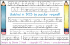 DJ Fonts for Preschool and Kindergarten - Pre-K Font Collection