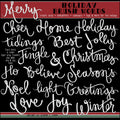 Brush letter words for Christmas and holiday greetings by DJ Inkers