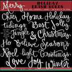 Brush letter words for Christmas and holiday greetings by DJ Inkers