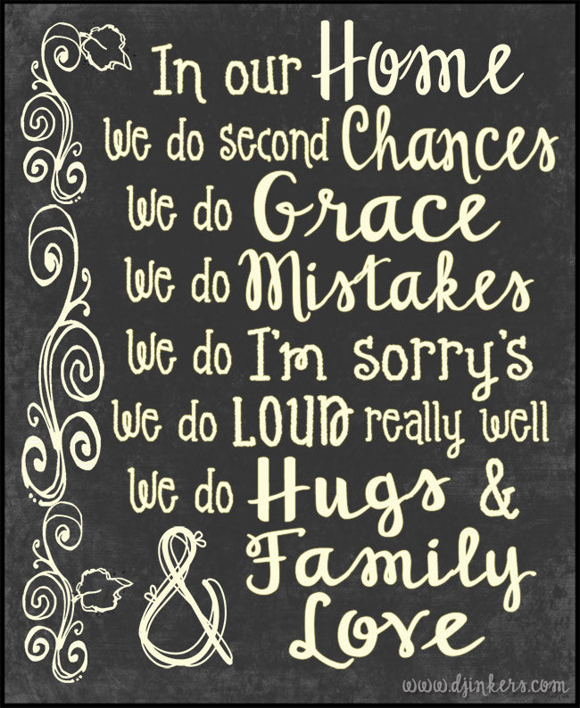 In our home sample with fonts by DJ Inkers