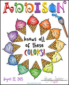 ice cream color wheel for kids by DJ Inkers