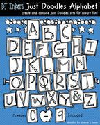 Black & white letter blocks to spell a smile and create something fun by DJ Inkers
