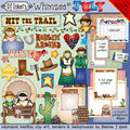 July Whimzee - Old West and Pioneer Clip Art, Borders and Backgrounds by DJ Inkers