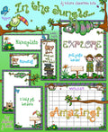 In the Jungle Classroom Theme Borders & Printables