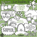 Fun clip art swoops and swirls for digital crafting by DJ Inkers