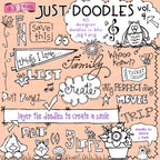 Just Doodles Black & White Clip Art Download Vol. 4