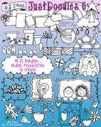 Just Doodles Black & White Clip Art Download Vol. 6