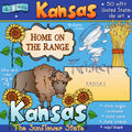 Kansas state symbols clip art by DJ Inkers