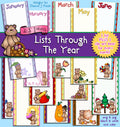 Lists Through The Year - Printable Borders & Clip Art by DJ Inkers
