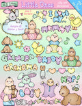 Cute baby clip art for your little ones, baby showers and baby books by DJ Inkers