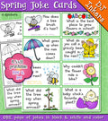 Printable Spring joke cards for kids by DJ Inkers