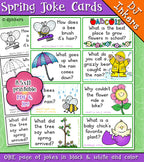 Printable Spring joke cards for kids by DJ Inkers
