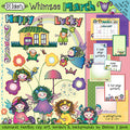 Springtime clip art and whimsical clip art fairies for St. Patrick's Day by DJ Inkers