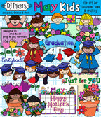 Kids All Year Clip Art Collection - 13 Download Bundle