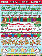 Merry and Bright clip art borders for the holidays by DJ Inkers